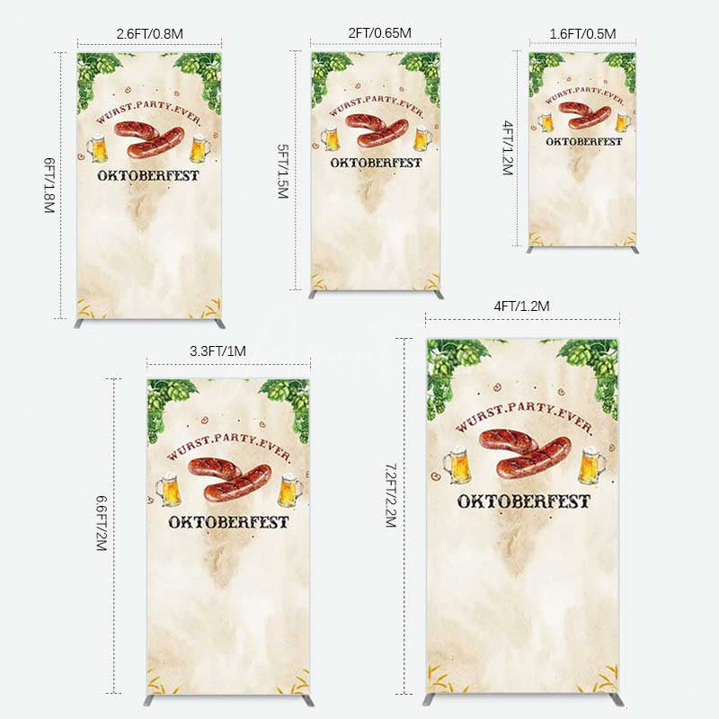 Aperturee Aperturee Wurst Party Ever Sausage Oktoberfest Rectangle Backdrop