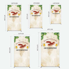Aperturee Aperturee Wurst Party Ever Sausage Oktoberfest Rectangle Backdrop
