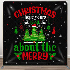 Aperturee - Aperturee Xmas Hope Merry Christmas Pillow Cover Backdrop