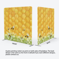 Aperturee - Aperturee Yellow Honeycomb Plant Birthday Pillow Cover Backdrop