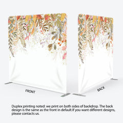 Aperturee - Aperturee Yellow Leaves Glitter Fabric Backdrop Cover for Birthday