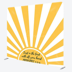 Aperturee - Aperturee Yellow Sun Rays Bible Verses Pillow Cover Backdrop