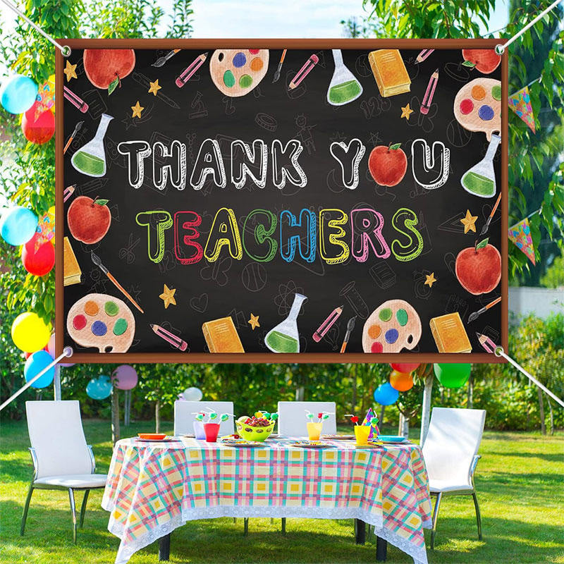Aperturee - Apple Blackboard Teacher Appreciation Week Backdrop