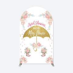 Aperturee - April Showers May Flowers Baby Shower Arch Backdrop