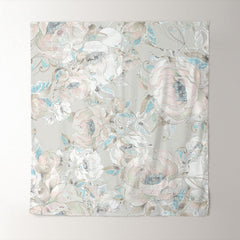Aperturee - Aquarelle Floral Light Grey Fine Art Photo Backdrop