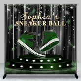 Aperturee - Army Green Sneaker Party Backdrop With Custom Name
