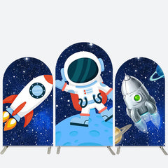 Aperturee Astronaut Galaxy Space Baby Shower Arch Backdrop Kit