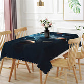 Aperturee - Astronaut Planet Deep Color Rectangle Tablecloth