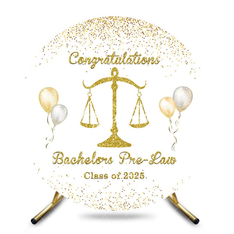 Aperturee - Bachelors Prelaw Class Of 2025 Grad Round Backdrop