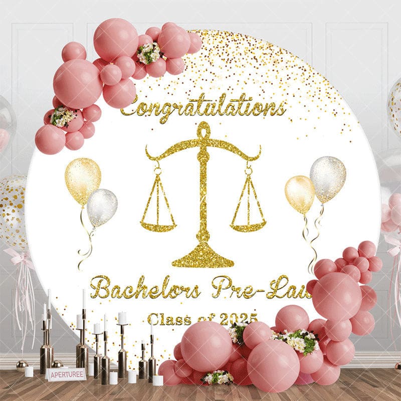 Aperturee - Bachelors Prelaw Class Of 2025 Grad Round Backdrop