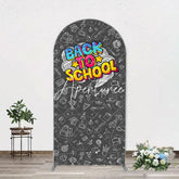 Aperturee - Back To School Black Board Party Arch Backdrop Cover