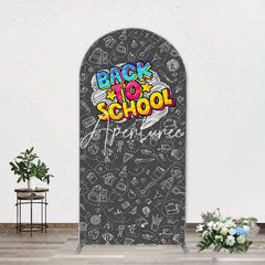 Aperturee - Back To School Black Board Party Arch Backdrop Cover