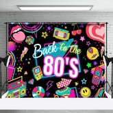 Aperturee - Back To The 80s Cartoon Hiphop Black Dance Backdrop