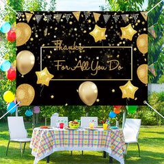 Aperturee - Balloons Black Teacher Appreciation Week Backdrop