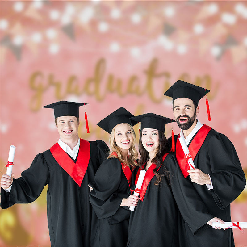 Aperturee - Balloons Glitter Bokeh Pink Grad Backdrop For Photo