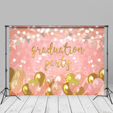 Aperturee - Balloons Glitter Bokeh Pink Grad Backdrop For Photo