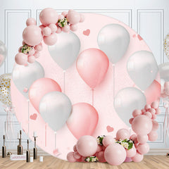 Aperturee - Balloons Theme Happy Birthday Circle Backdrop