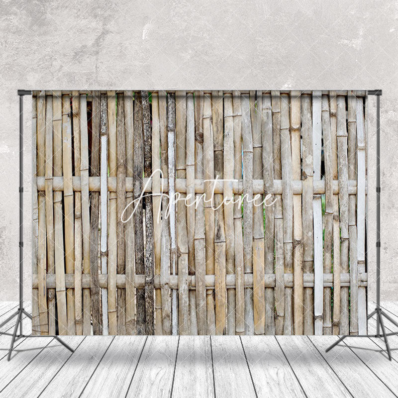 Aperturee - Bamboo Texture Vintage Natural Wall Wood Backdrop