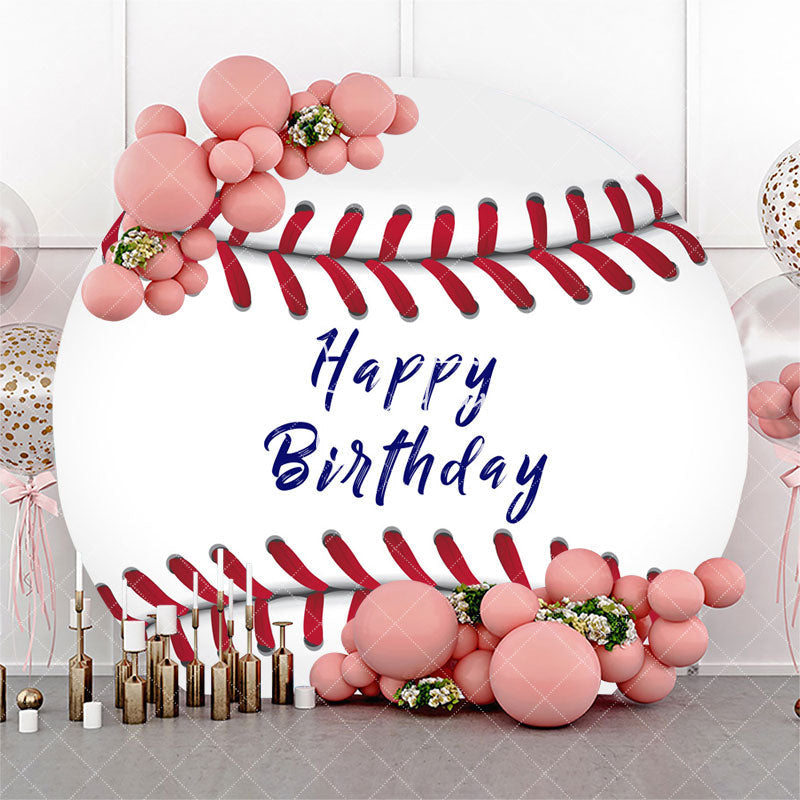 Aperturee Baseball Sports Round Birthday Backdrop For Boy