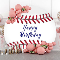 Aperturee Baseball Sports Round Birthday Backdrop For Boy