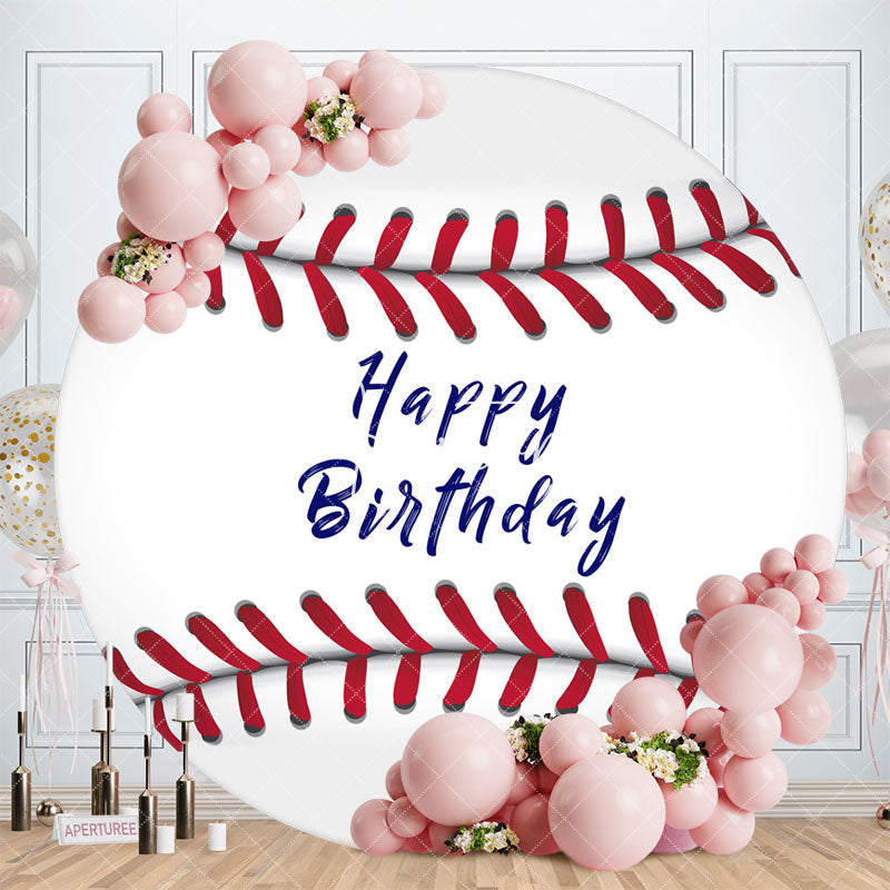 Aperturee Baseball Sports Round Birthday Backdrop For Boy