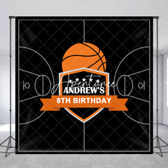 Aperturee - Basketball Field Sport Custom 8th Birthday Backdrop