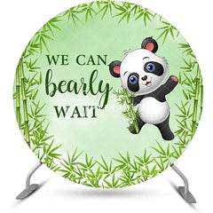 Aperturee - Bearly Wait Bamboo Panda Round Baby Shower Backdrop