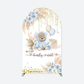 Aperturee - Bearly Wait Cute Bear Boho Baby Shower Arch Backdrop