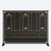 Aperturee - Black And Gold Gypsum Line Vintage Wall Backdrop