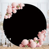 Aperturee - Black Circle Happy Birthday Backdrop For Party
