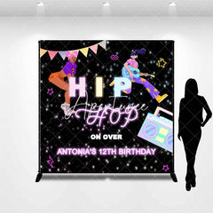 Aperturee - Black Hiphop On Over Custom 12th Birthday Backdrop