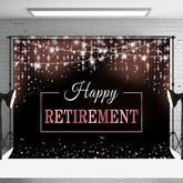Aperturee - Black Pink Light Pendant Happy Retirement Backdrop
