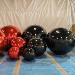 Aperturee - Black Sphere Mirror Ball Reflective Decorative Ball