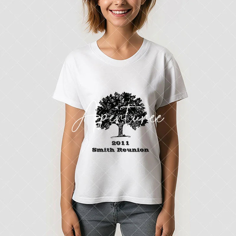 Aperturee - Black Tree Family Reunion Shirt with Custom Logo