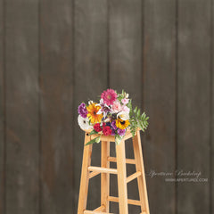 Aperturee - Black Vintage Wood Texture Photography Backdrop