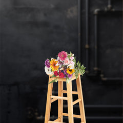 Aperturee - Black Water Pipe Wall Portrait Photography Backdrop