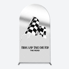Aperturee - Black White Flag Race Competition Arch Backdrop Kit