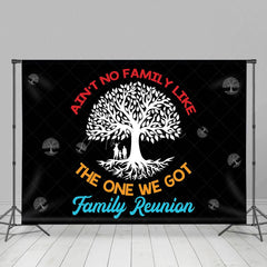 Aperturee - Black White Tree Backdrop For Family Reunion Party