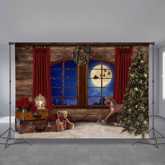 Aperturee - Blanket Tree Sled Eve Wooden Christmas Backdrop