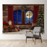 Aperturee - Blanket Tree Sled Eve Wooden Christmas Backdrop