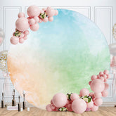 Aperturee - Blue And Green Round Birthday Party Backdrop