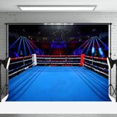 Aperturee - Blue Boxing Ring Stands Sports Backdrop For Party