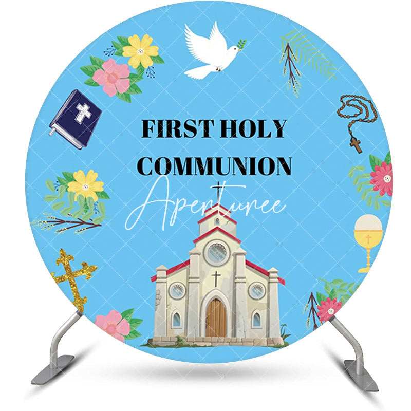 Aperturee - Blue Church First Holy Communion Baptism Backdrop