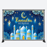 Aperturee - Blue Dome Palace Night Moon Mandala Ramadan Backdrop