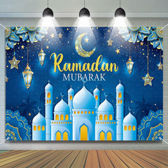 Aperturee - Blue Dome Palace Night Moon Mandala Ramadan Backdrop