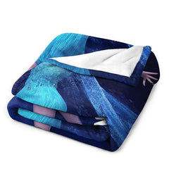 Aperturee - Blue Dressed Ice Magic Princess Custom Photo Blanket