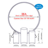 Aperturee - Blue Elephant Rabbit Round Baby Shower Backdrop Kit