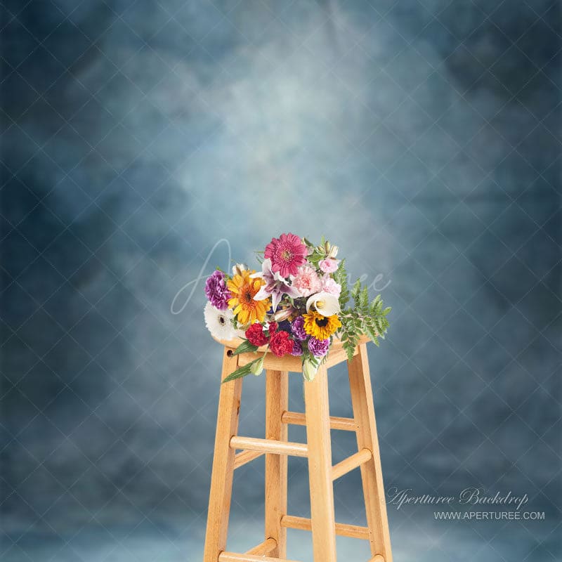 Aperturee - Blue Gradient Retro Abstract Photo Studio Backdrop
