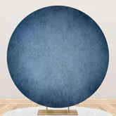 Aperturee - Blue Gray Abstract Texture Circle Birthday Backdrop