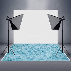 Aperturee - Blue Realistic Villus Texture Rubber Bokeh Floor Mat
